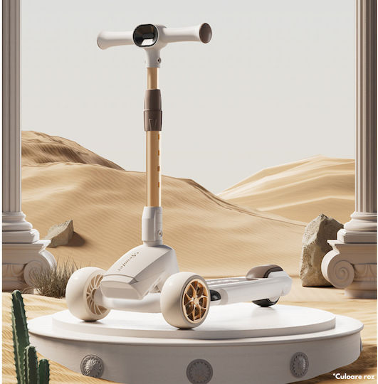 Qova Kinderroller Klappbar 3-Rad für 3+ Jahre Beige