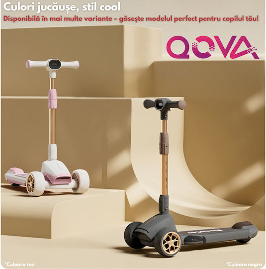Qova Kinderroller Klappbar 3-Rad für 3+ Jahre Beige