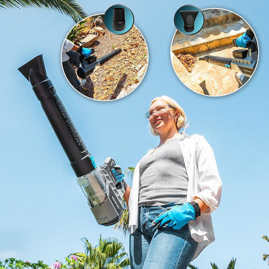 Cecotec AirForce 4000 Bazooka Handheld Leaf Blower 21V with 1 Battery 4Ah & Maximum Air Speed 200km/h