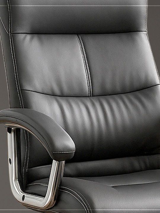 Reclining Office Chair with Fixed Arms Black