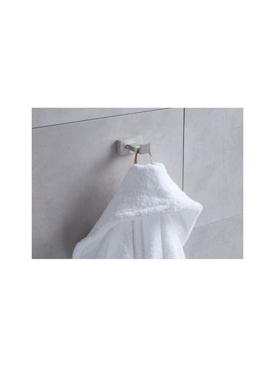 Bronze Art Single Wall-Mounted Bathroom Hook ​6x3cm Silver
