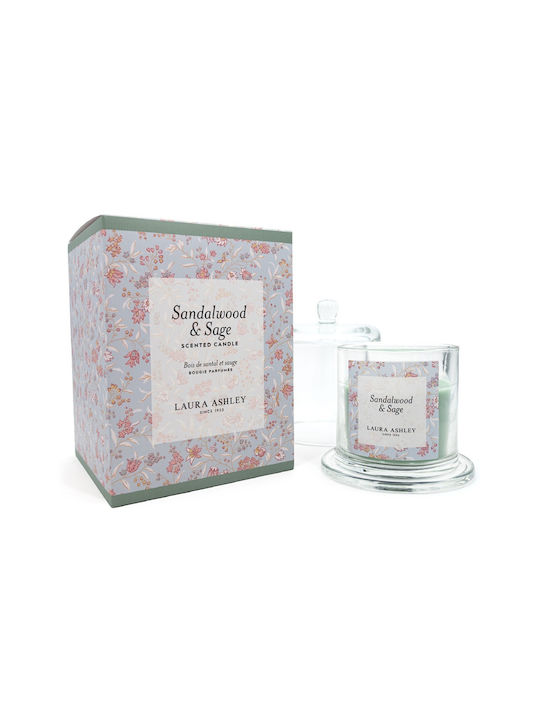 Laura Ashley Aromatisches Soja-Kerze im Gefäß mit Duft Green Tea & Aloe 210gr