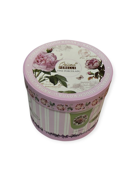 Oriana Ferelli Becher aus Porzellan mit Deckel Mehrfarbig 300ml