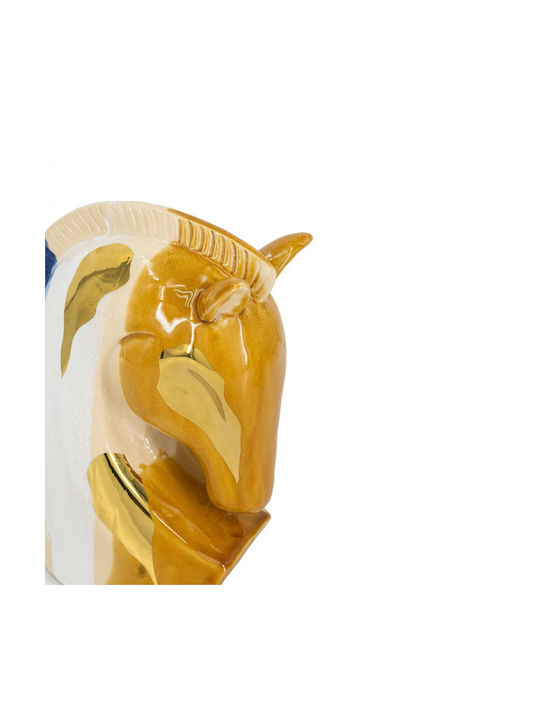 Artekko Ekko Decorative Ceramic Horse Multicolored 18.2x10.3x27 Cm