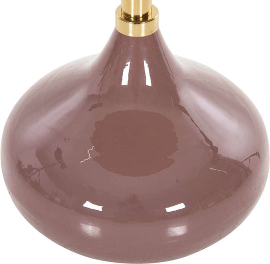 Masă Laterală Rotundă Metalică Roz-Bej M46xL46xÎ46.5cm