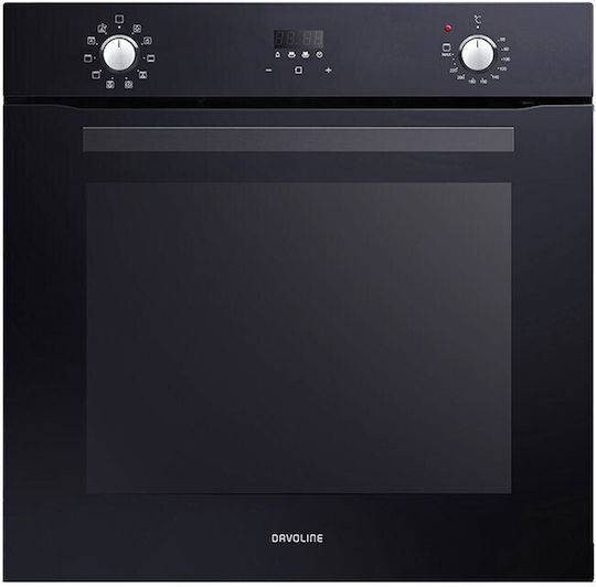 Davoline BBO 7210 + OBVZ800 Φούρνος άνω Πάγκου 72lt με Κεραμικές Εστίες Π59.4εκ. Μαύρος