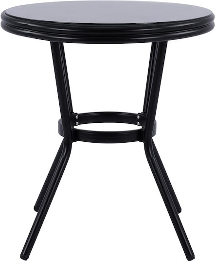 Sitting Room Free Standing 70x70x76cm Black with glass Sitting Room Free Standing 70x70x76cm Black with glass
