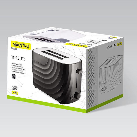 Maestro Тостер Двуместна 700W Черен