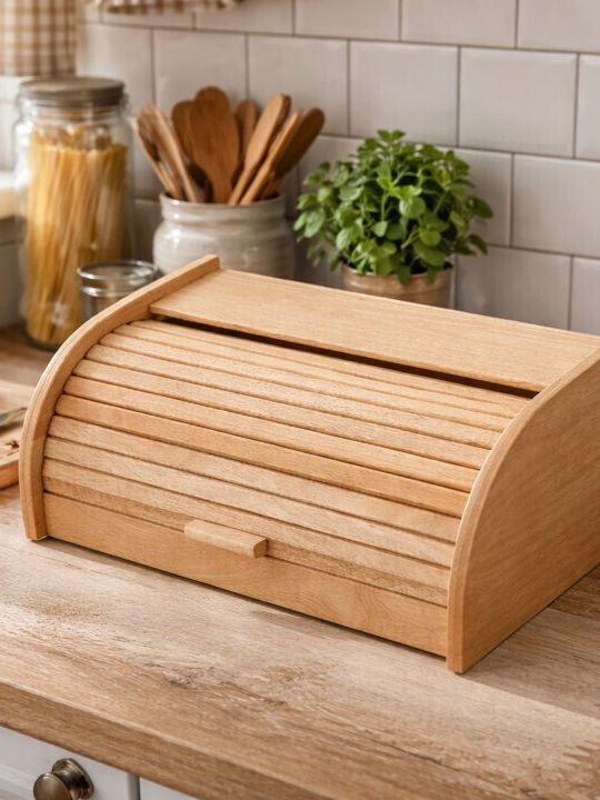 ForHome Brotkasten Hölzernes 40x27x18cm
