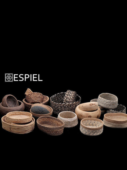 Espiel Coș de pâine Împletit Bej 30x30x14cm