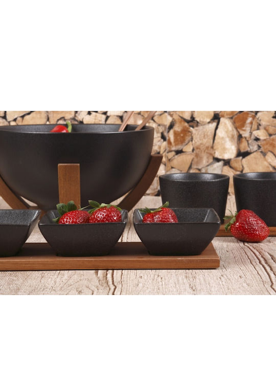 Cryspo Trio Salad Bowl Black 23x23x10cm 3pcs