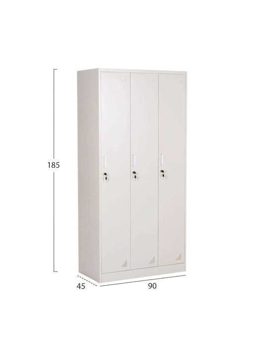 Metallischer Außenschrank mit Verriegelungsfunktion 90x45x185cm