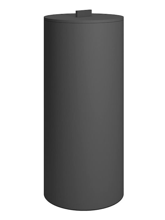 Pam & Co Καλάθι Απλύτων Μεταλλικό 30lt με Καπάκι 25x60x60cm Γκρι