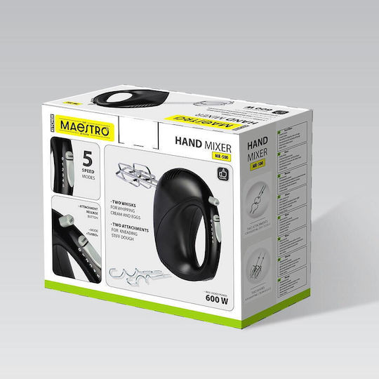 Maestro Mixer Handmixer 100W Schwarz