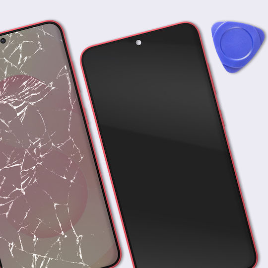 Clappio Komplette Ersatzbildschirm für Galaxy S25 Plus mit Rahmen Coral