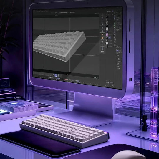 Madlions Professional Gaming Μηχανικό Πληκτρολόγιο 65% με Magnetic διακόπτες και RGB φωτισμό (Αγγλικό US) Λευκό