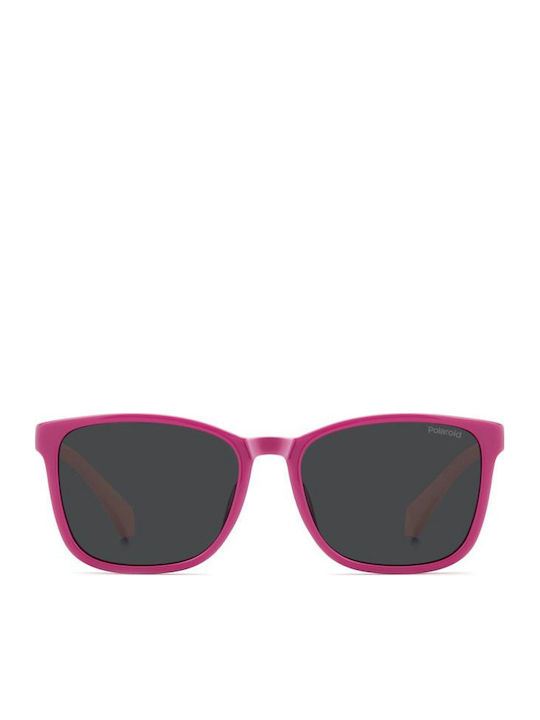 Polaroid Square Kids Sunglasses with Polarized Lens Pink