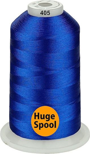 Embroidery Thread Set 3 Spools 5000 M Blue Color