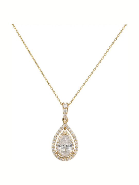 Colier Rosette din Aur 14K cu Zirconiu
