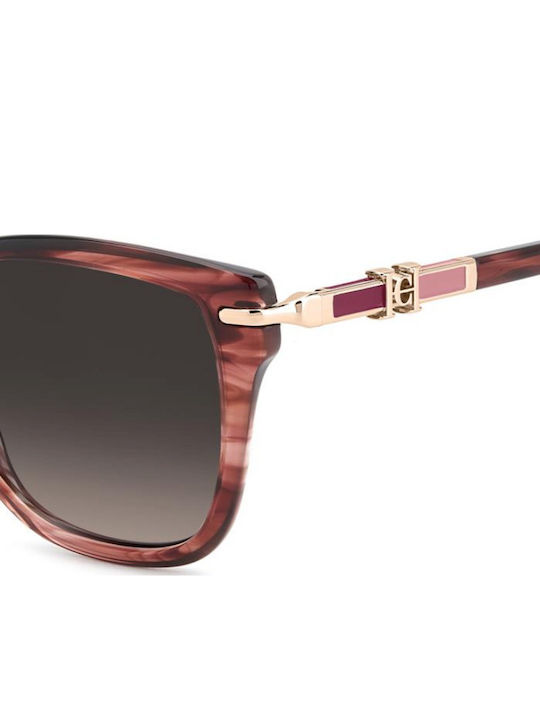 Carolina Herrera Red Sunglasses With Horn-Rimmed Frame Carolina Herrera Red Sunglasses With Horn-Rimmed Frame