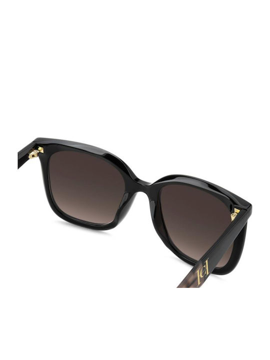 Carolina Herrera Her Unisex Ochelari De Soare Cu Ramă Neagră Din Plastic Și Lentilă Neagră