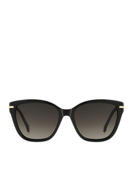 Carolina Herrera Unisex Sunglasses with Black Metallic Frame and Grey Gradient Lens HER 0379/S 807/HA
