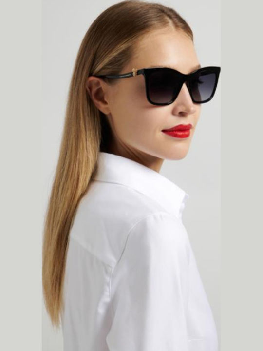 Carolina Herrera Her Unisex Sunglasses with Black Frame and Black Lens