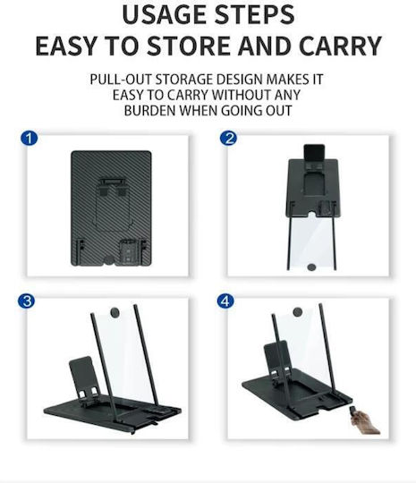 14-inch Vertical Screen Phone Magnifier Remote Control Ultra Hd Mobile Screen Projection Amplifier Desktop Stand Blu-ray High Definition