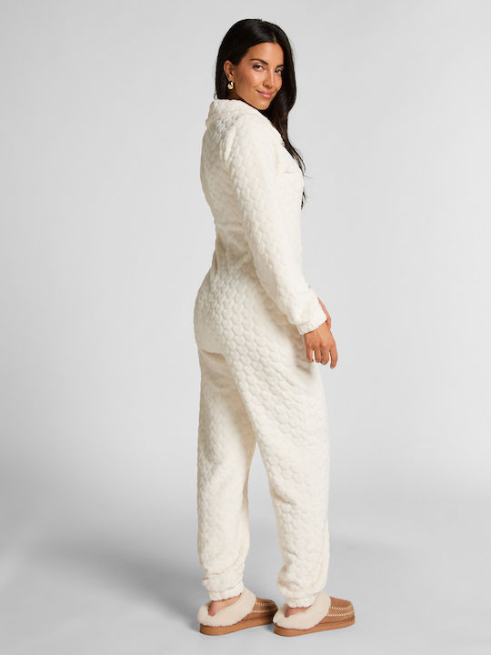 Hunkemöller Winter Women's Onesie Pyjama White