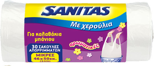 Sanitas Aromatizate Săculeți de Gunoi cu Mânere 50x46cm 30buc