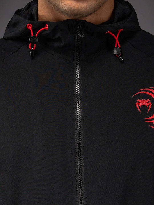 Sweatshirt with Hood Black/red