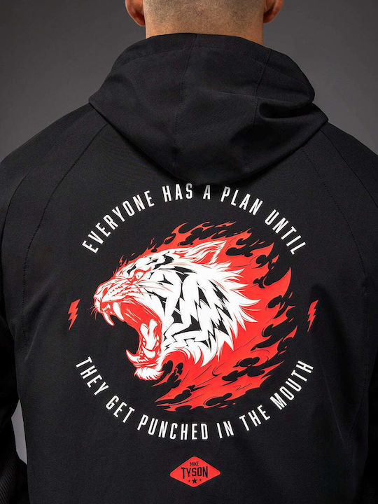 Sweatshirt with Hood Black/red