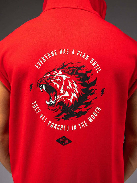 Φούτερ με Κουκούλα Red/black