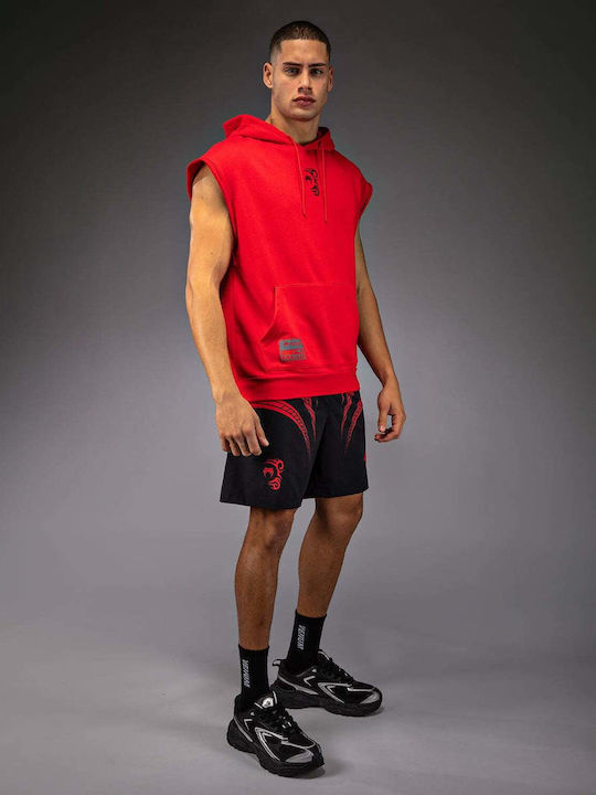 Φούτερ με Κουκούλα Red/black
