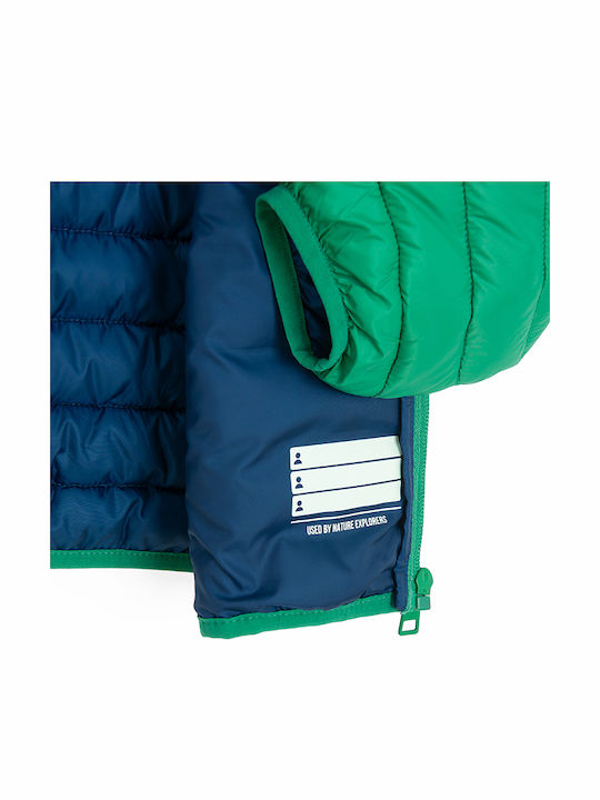 Kids Casual Short Jacket with Hood Green