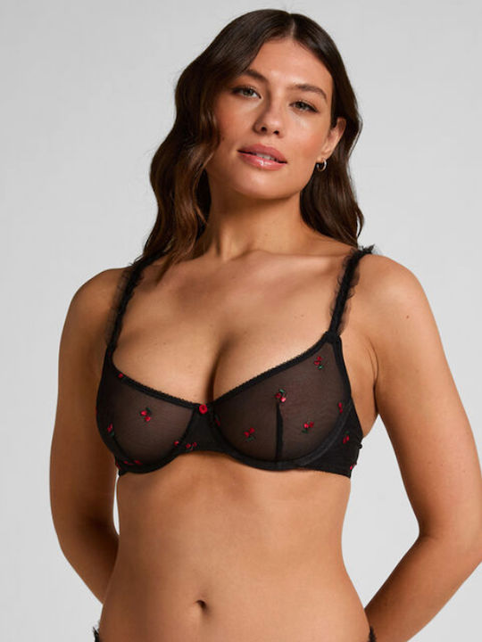 Bra without Padding Underwire Black