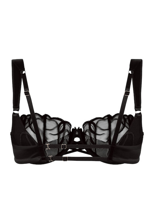 Bra without Padding Underwire Black