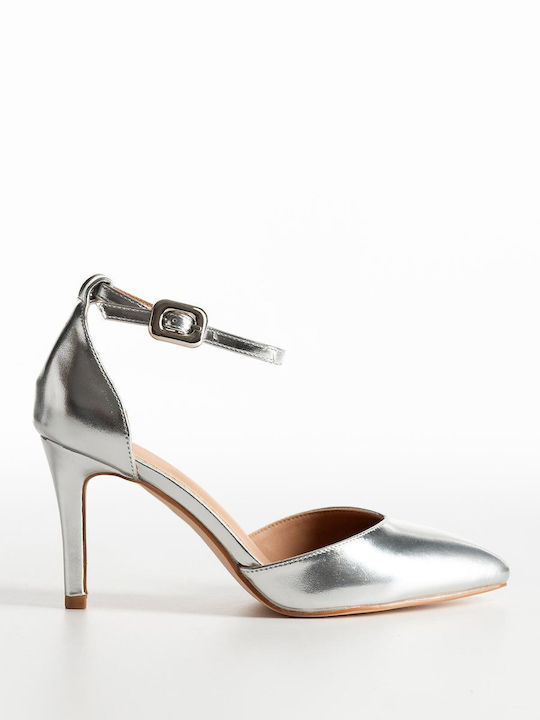 Pantofi cu toc cu Toc Stiletto & Curea Argintiu