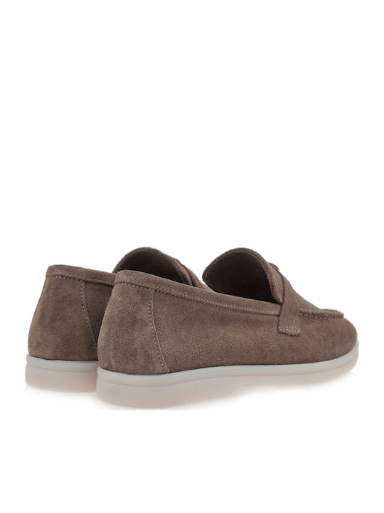 Δερμάτινα Γυναικεία Loafers σε Καφέ Χρώμα