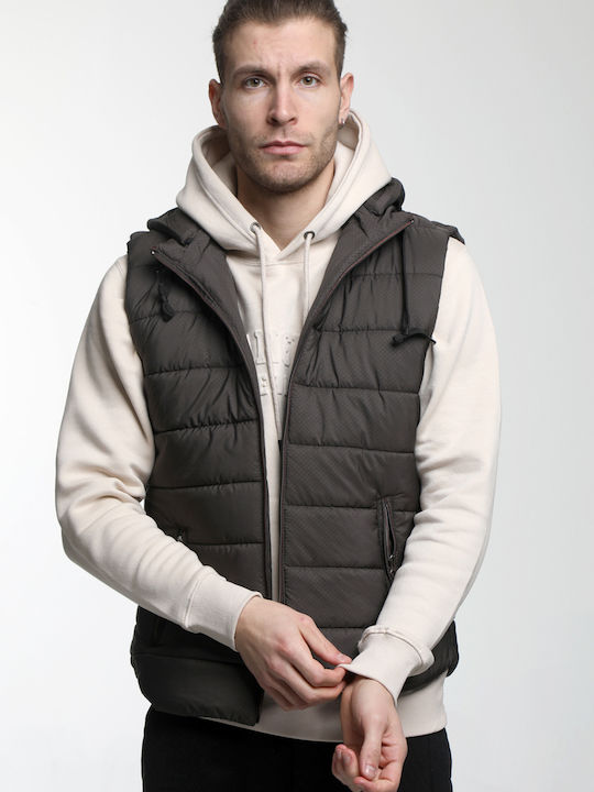 Sleeveless Jacket Puffer Gray