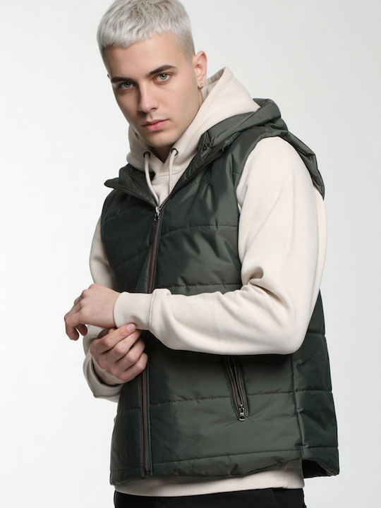 Sleeveless Jacket Puffer Gray