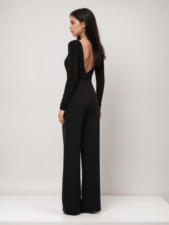 Damen Hoch tailliert Stoff Hose in Geradem Schnitt Black