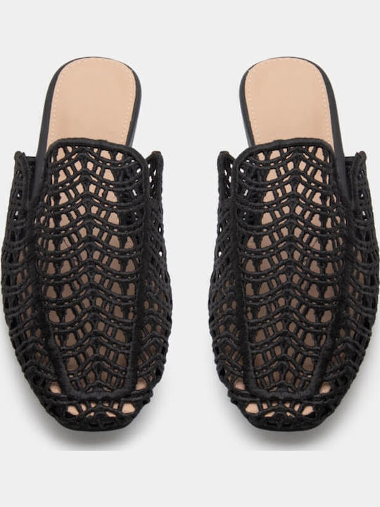 Flat Mules σε Μαύρο Χρώμα