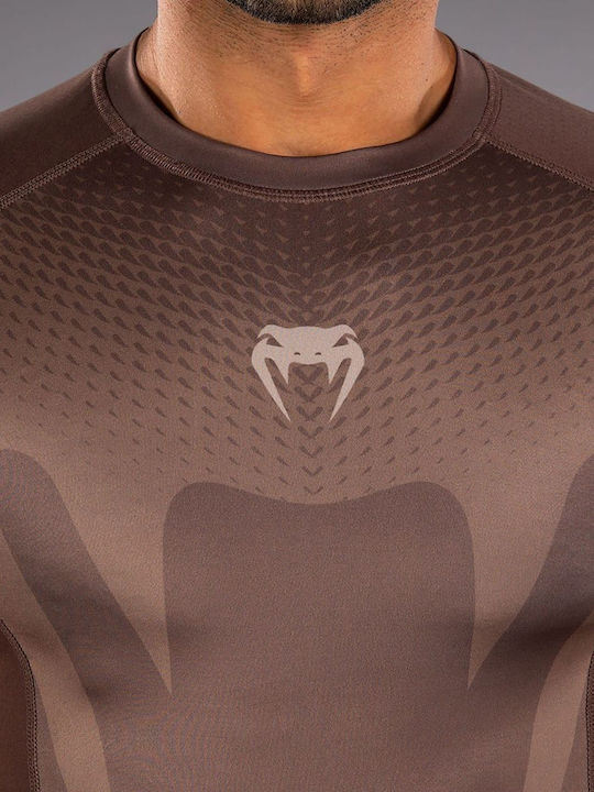Venum Short Sleeve Shirt 4491 for Jiu-Jitsu Brown