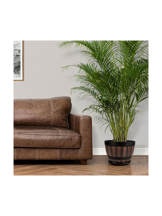 Belle Vous Set 2 Töpfe Kunststoff Brown/black mit Untersetzer