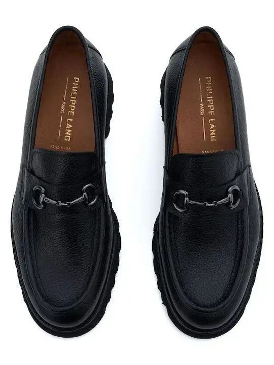 Δερμάτινα Ανδρικά Loafers σε Μαύρο Χρώμα