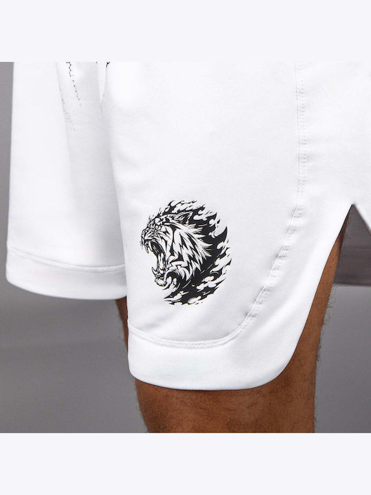 Venum X Mike Tyson Tiger Boxing Shorts White Black