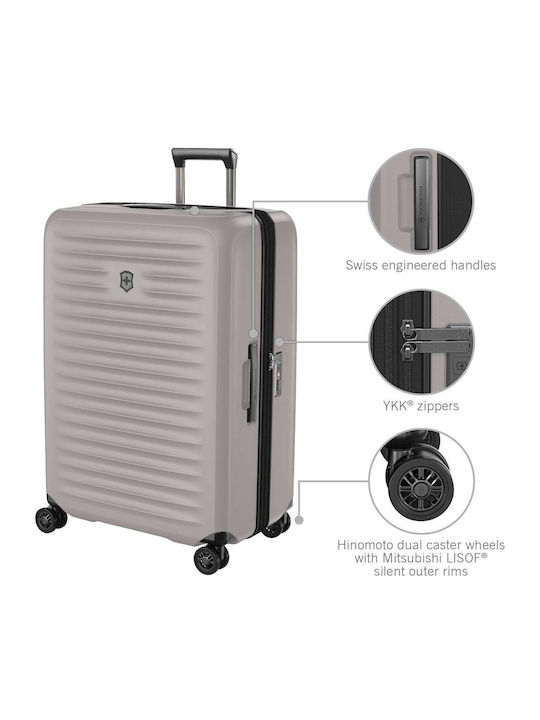 Victorinox Airox Valiză Mare De Călătorie Alb Piatra Cu 4 Roți