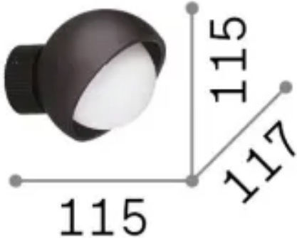 Ideal Lux Leuchte Wand Schwarz 12cm Ideal Lux Leuchte Wand Schwarz 12cm