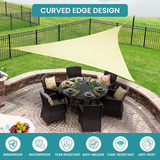 Belle Vous Triangle Shade Sail Ecru 2m 170gr/m²